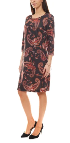 Aniston CASUAL Kleid Modisches Damen Ausgeh-Kleid Im Paisley-Style Schwarz -Mode Reich Geschaft 98227213 1