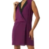 AUDEN CAVILL Damen Mini-Kleid Aleece AC19S DRW3519 Aubergine