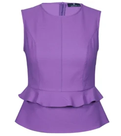 AUDEN CAVILL Damen Shirt Blusen-Top Mit Rundkragen AC19S SHTW4509 Violett