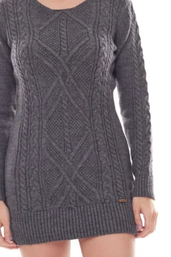 AUDEN CAVILL Magenta Damen Mini-Kleid Strick-Kleid AC19W KW2026 Grau -Mode Reich Geschaft AC19W KW2026 ANTHRACITE MAGENTA 6