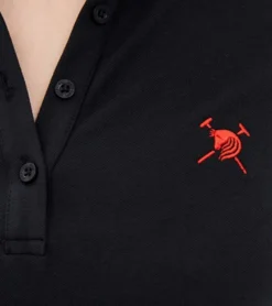 AUDEN CAVILL Damen Polo-Hemd Langarm Freizeit-Shirt Pia Schwarz -Mode Reich Geschaft AC20W PLW10008 BLACK PIA 1