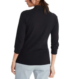 AUDEN CAVILL Damen Polo-Hemd Langarm Freizeit-Shirt Pia Schwarz -Mode Reich Geschaft AC20W PLW10008 BLACK PIA 2