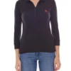 AUDEN CAVILL Damen Polo-Hemd Langarm Freizeit-Shirt Pia Schwarz
