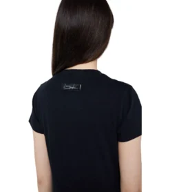 JEREMY MEEKS Damen Kurzarm-Shirt Agazio Girls Just Wanna Have Funds Schwarz -Mode Reich Geschaft AGAZIO 20S JMW2016 Black