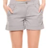 AjC Hotpants Damen Kurze Hose Regular Fit Grau