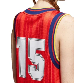 Adidas Damen Spanien Tank-Kleid Sportliches Jersey-Kleid Rot -Mode Reich Geschaft CE2311 1