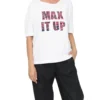 MAX &amp; Co T-Shirt Wildes Damen Statement-Shirt Weiß