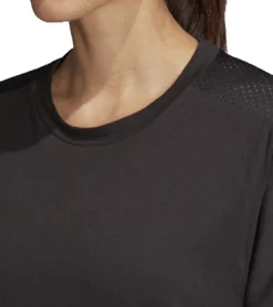Adidas Damen T-Shirt Organisches Sport-Shirt 1/2 Sleeve Schwarz -Mode Reich Geschaft DM9547 3
