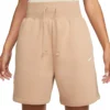 NIKE Sportswear Phoenix Fleece High-Rise Loose Damen Shorts Sweat-Hose DQ5717-200 Beige