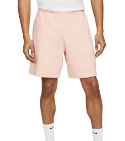NIKE Sweat-Shorts Lockere Basketball-Shorts Solo Swoosh Fleece Short Rosa