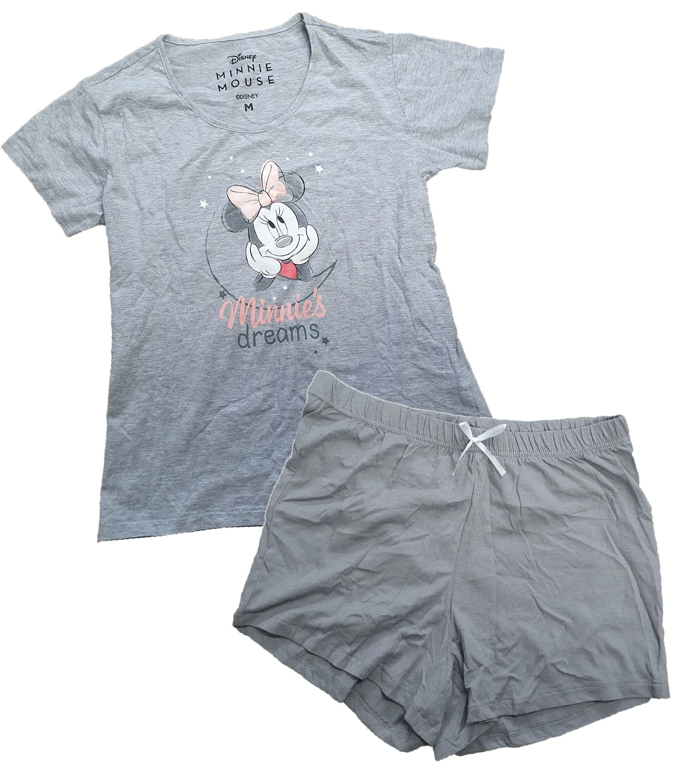 Disney Minnie Mouse Damen Pyjama Kurzer Baumwoll Sommer-Schlafanzug In Weiß Oder Grau 7 Disney Minnie Mouse Damen Pyjama Kurzer Baumwoll Sommer-Schlafanzug In Weiß Oder Grau – Bild 7