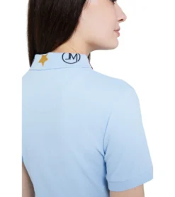JEREMY MEEKS Damen Polo-Shirt Elisa Mit Kentkragen Hellblau -Mode Reich Geschaft ELISA 20S JMW3004 Baby Blue 3