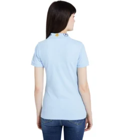 JEREMY MEEKS Damen Polo-Shirt Elisa Mit Kentkragen Hellblau -Mode Reich Geschaft ELISA 20S JMW3004 Baby Blue 6