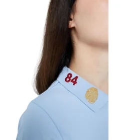 JEREMY MEEKS Damen Polo-Shirt Elisa Mit Kentkragen Hellblau -Mode Reich Geschaft ELISA 20S JMW3004 Baby Blue 7