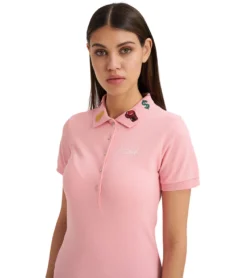JEREMY MEEKS Damen Polo-Shirt Elisa Mit Kentkragen Pink -Mode Reich Geschaft ELISA 20S JMW3004 Pink 6