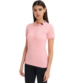 JEREMY MEEKS Damen Polo-Shirt Elisa Mit Kentkragen Pink