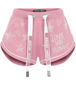 JEREMY MEEKS Damen Shorts Ilva Mit Glitzersteinen Pink -Mode Reich Geschaft ILVA 20W JMW7004 Pink 5