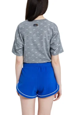 JEREMY MEEKS Damen Hot Pants Mit Glitzersteinen Ilva Blau -Mode Reich Geschaft ILVA 20W JMW7004 Sax 2