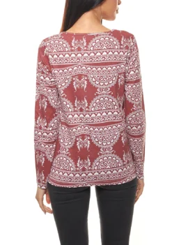 Cheer Langarm-Shirt Gemustertes Damen Herbst-Shirt Mit Rechteckigem Ausschnitt In Tollen Farben -Mode Reich Geschaft Langarmshirt Deal 610621 610621 2 Cheer Shirt gemustertes Damen Langarmshirt mit rechteckigem Ausschnitt Bordeaux Cheer Langarm Shirt gemustertes Damen Herbst Shirt mit rechteckigem Auss