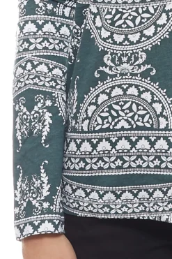 Cheer Langarm-Shirt Gemustertes Damen Herbst-Shirt Mit Rechteckigem Ausschnitt In Tollen Farben -Mode Reich Geschaft Langarmshirt Deal 889787 3 Cheer Damen Shirt modisches Langarmshirt mit rechteckigem Ausschnitt Gruen Weiss Cheer Langarm Shirt gemustertes Damen Herbst Shirt mit rechteckigem Ausschnitt