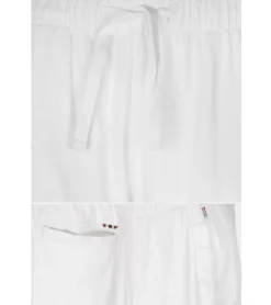 NAPAPIJRI Milbank Stoff-Hose Sommerliche Damen Leinen-Hose Weiß -Mode Reich Geschaft M0YIKE 002 Bright White 2