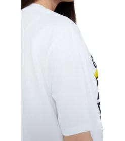 JEREMY MEEKS Damen Kurzarm-Shirt Mafalda Get It Girl-Frontprint Weiß -Mode Reich Geschaft MAFALDA 20S JMW2011 White 1