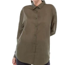 THE NORTH FACE Desercana Top Bluse Zeitloses Damen Langarm-Hemd Khaki