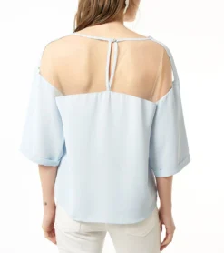 JIMMY SANDERS Dalila Damen Blusen-Shirt 19S SHTW53028 Hellblau Oder Violett -Mode Reich Geschaft O46 1096751 3