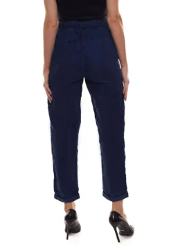 Pepe Jeans Donna Blue Stoff-Hose Bequeme Damen Sommer-Hose Im Jeans-Stil Blau -Mode Reich Geschaft PL203389L 6