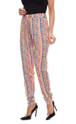 Pepe Jeans MAI Stoff-Hose Sommerliche Damen Freizeit-Hose In Wickeloptik Bunt