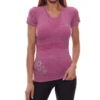 RAIDLIGHT Yoga Atletic Funktions T-Shirt Enganliegendes Shirt Für Damen Mit Rundhals Pink