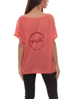 Super.natural Jonser Printed Namaste T-Shirt Bequemes Damen Yoga-Shirt Peach -Mode Reich Geschaft SNW013423 H92 3