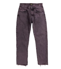 Aries Vintage-Jeans Verwaschene Jeans-Hose Mit Ausgefranstem Bund Violett