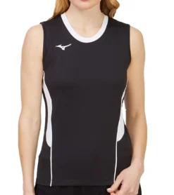 Mizuno Damen Sport-Shirt Volleyball-Top Authentic Team Shirt Schwarz/Weiß -Mode Reich Geschaft V2EA7201 09