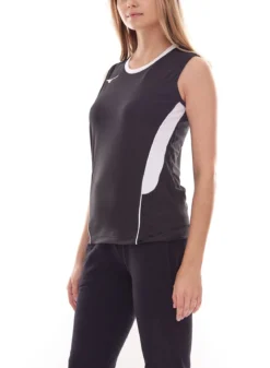 Mizuno Damen Sport-Shirt Volleyball-Top Authentic Team Shirt Schwarz/Weiß