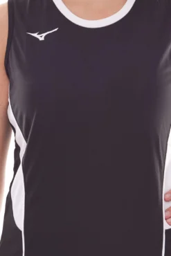 Mizuno Damen Sport-Shirt Volleyball-Top Authentic Team Shirt Schwarz/Weiß -Mode Reich Geschaft V2EA7201 09 6